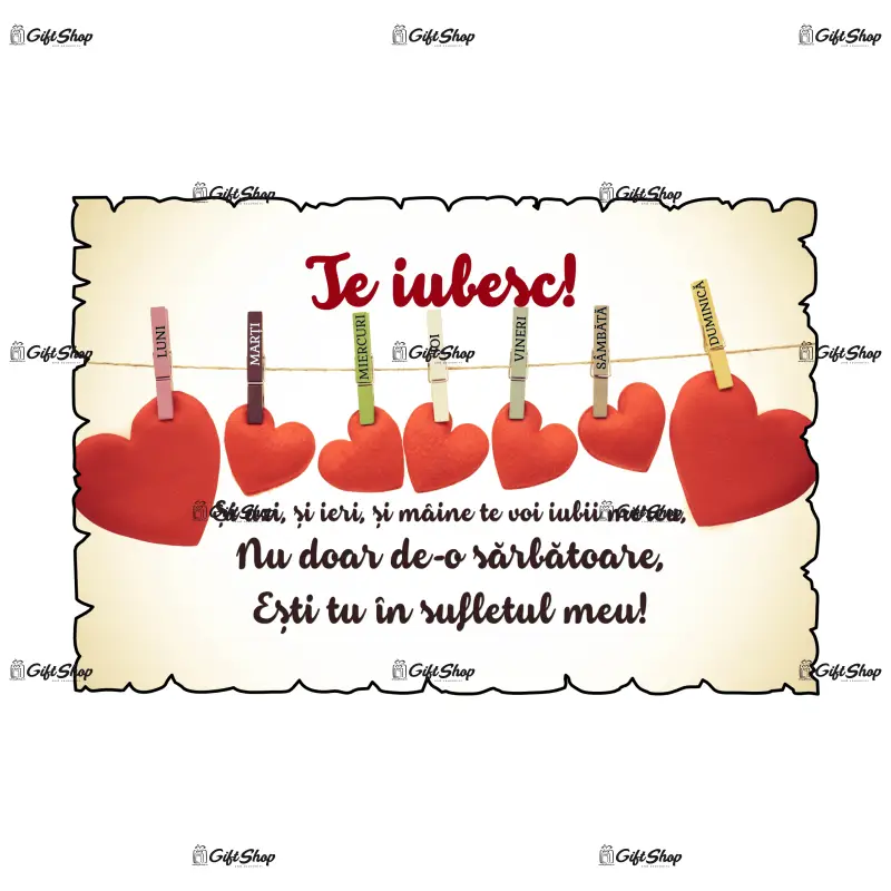 Te iubesc si azi si ieri si maine, magnet frigider mgs061